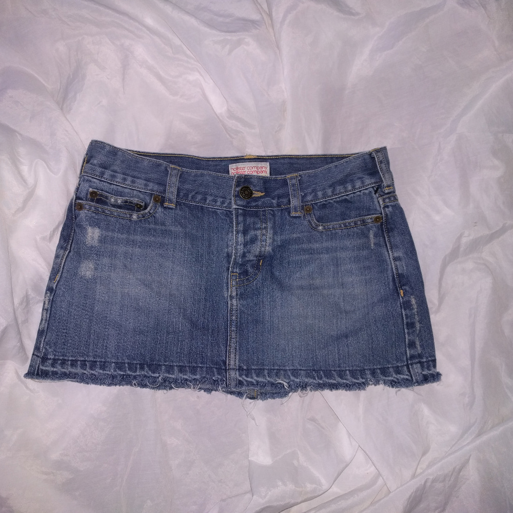 HOLLISTER Micro Mini Denim Skirt